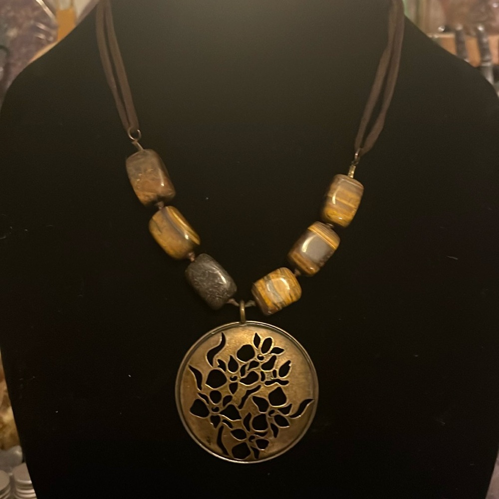 Tiger eye adjustable necklace
